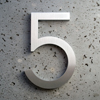 aluminum modern house numbers 5